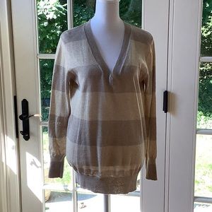 Gap light weight,sparkly,gold& beige sweater XS